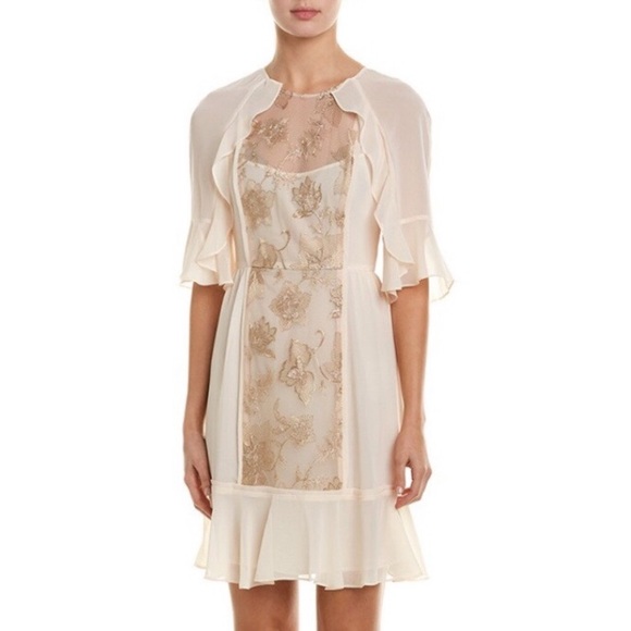 BCBGMAXAZRIA Metallic Floral Sequin Dress - Picture 4 of 7